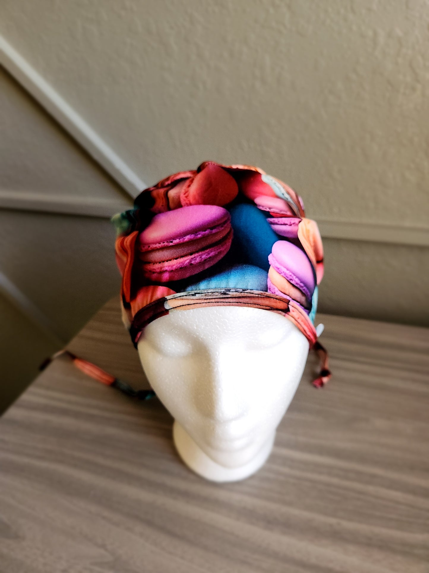 Macaroons Ponytail Scrub Cap