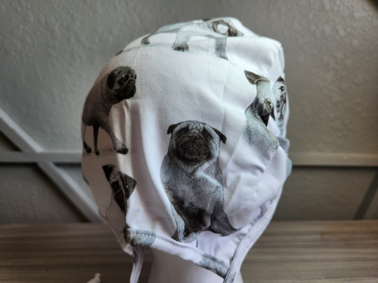 Pugs - Black & White Scrub Cap