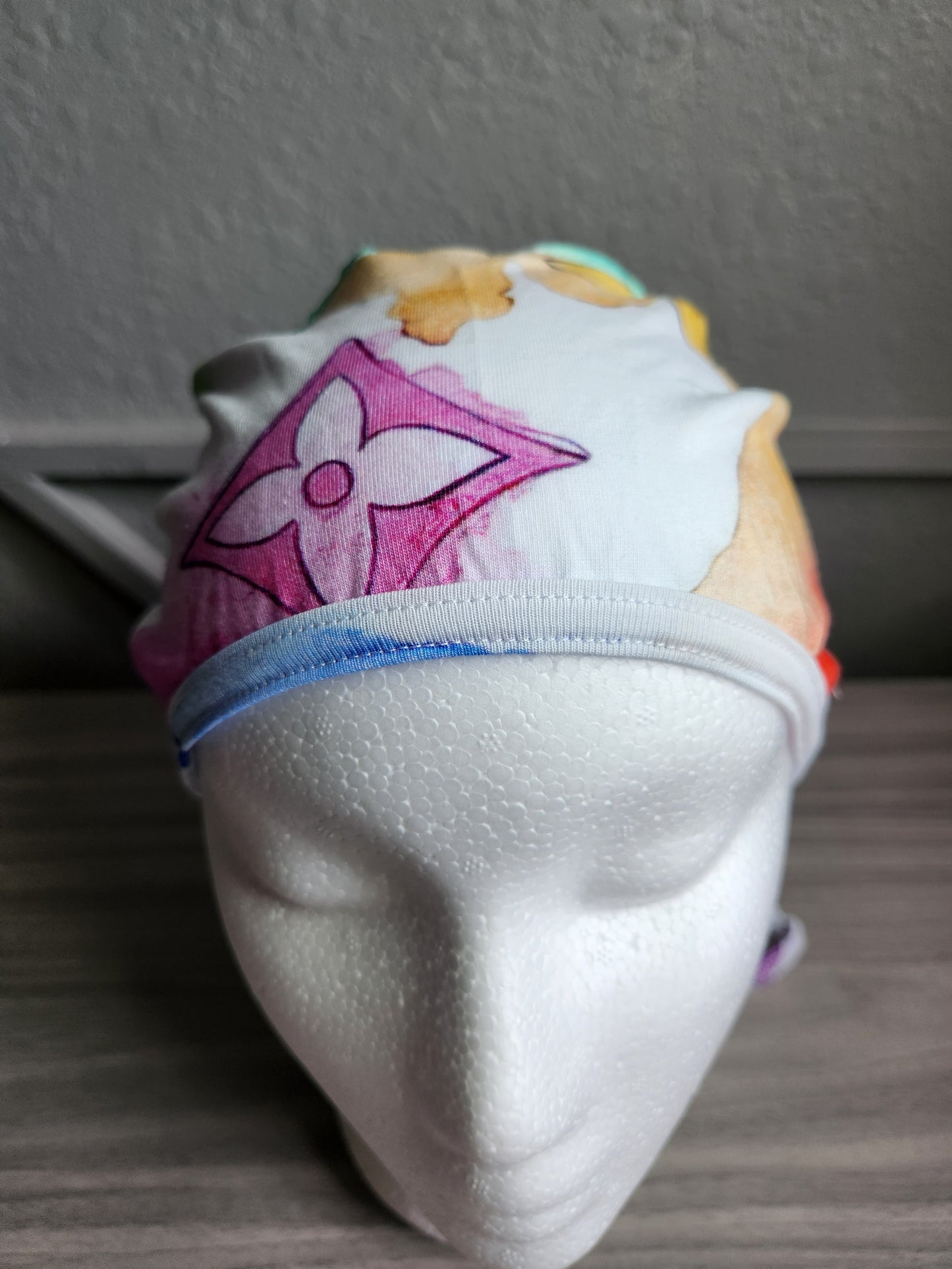 Designer Watercolor Scrub Cap