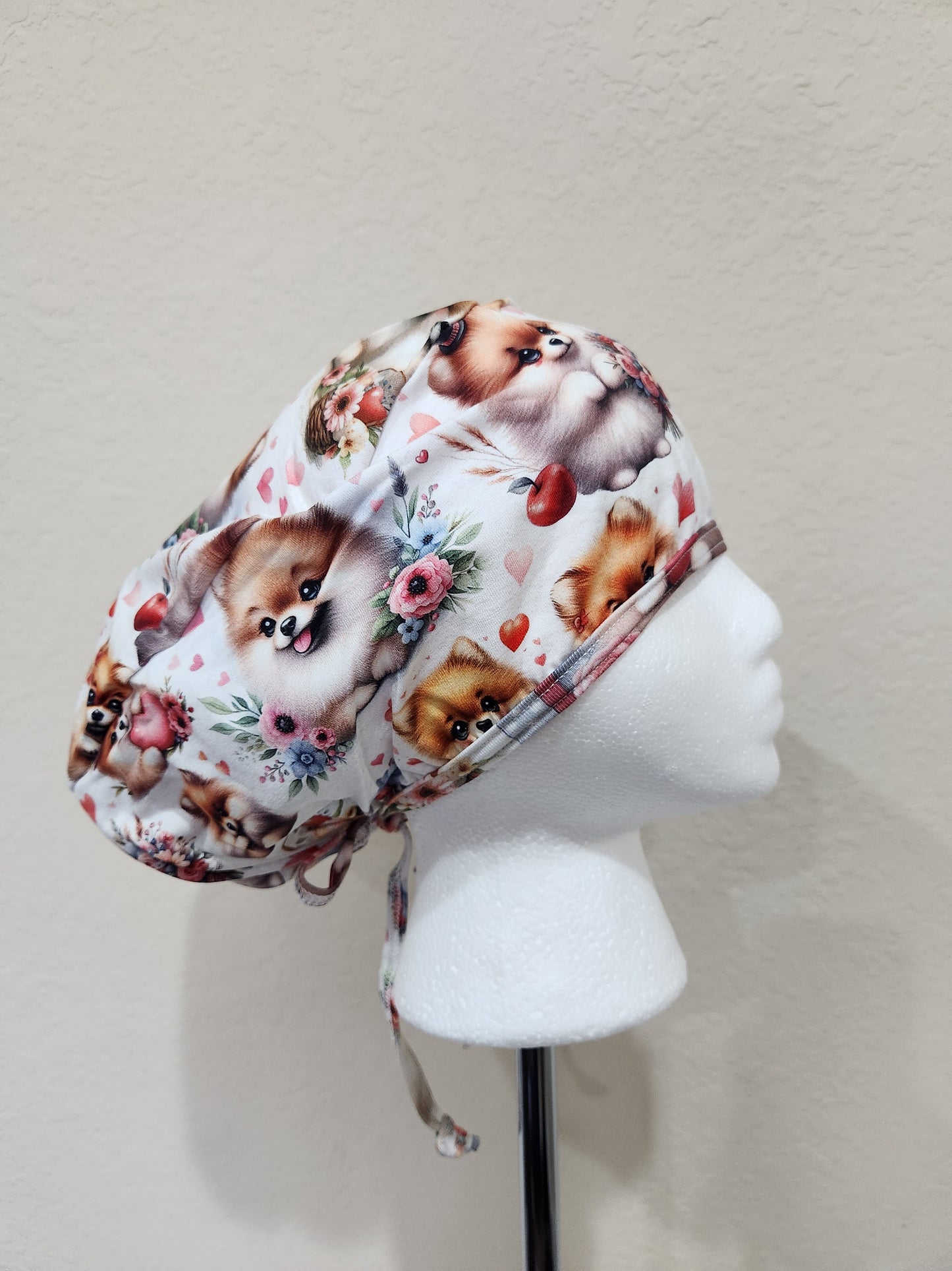 Pomeranian - Ponytail Scrub Cap