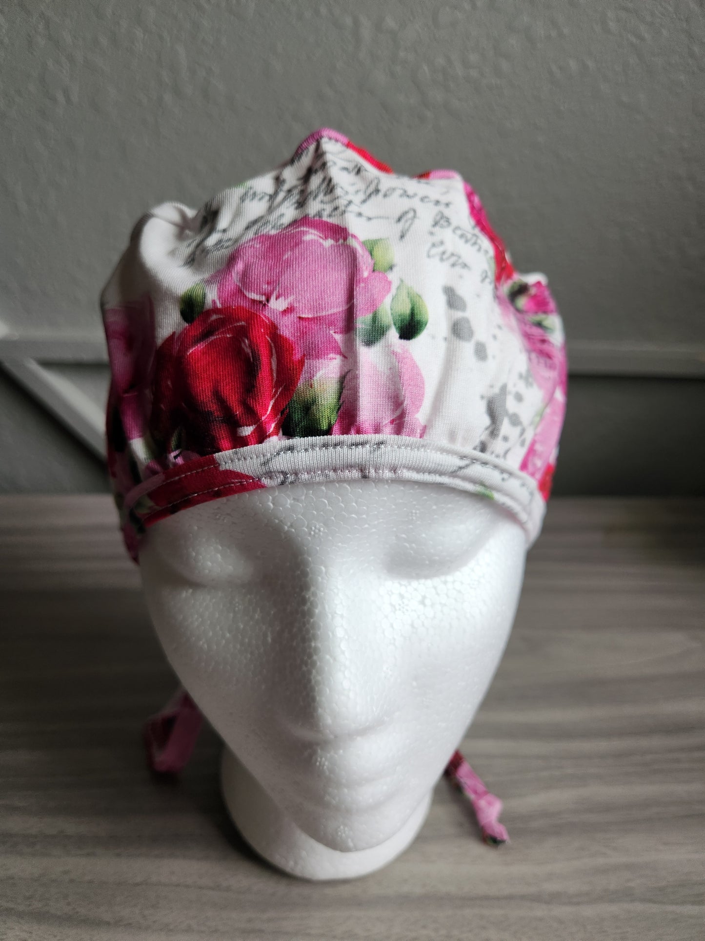 Pink Flowers - Scrub Cap