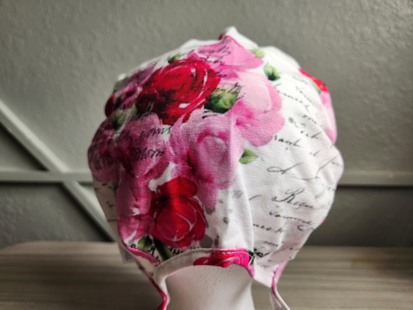 Pink Flowers - Scrub Cap