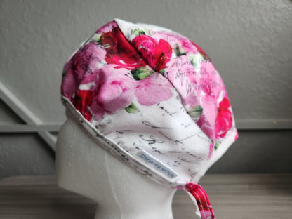 Pink Flowers - Scrub Cap