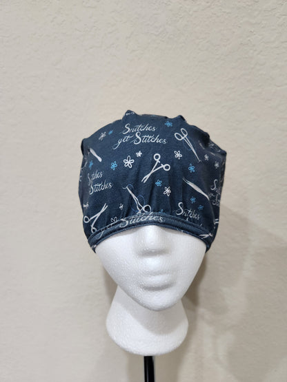 Snitches get Stitches - Ponytail Scrub Cap