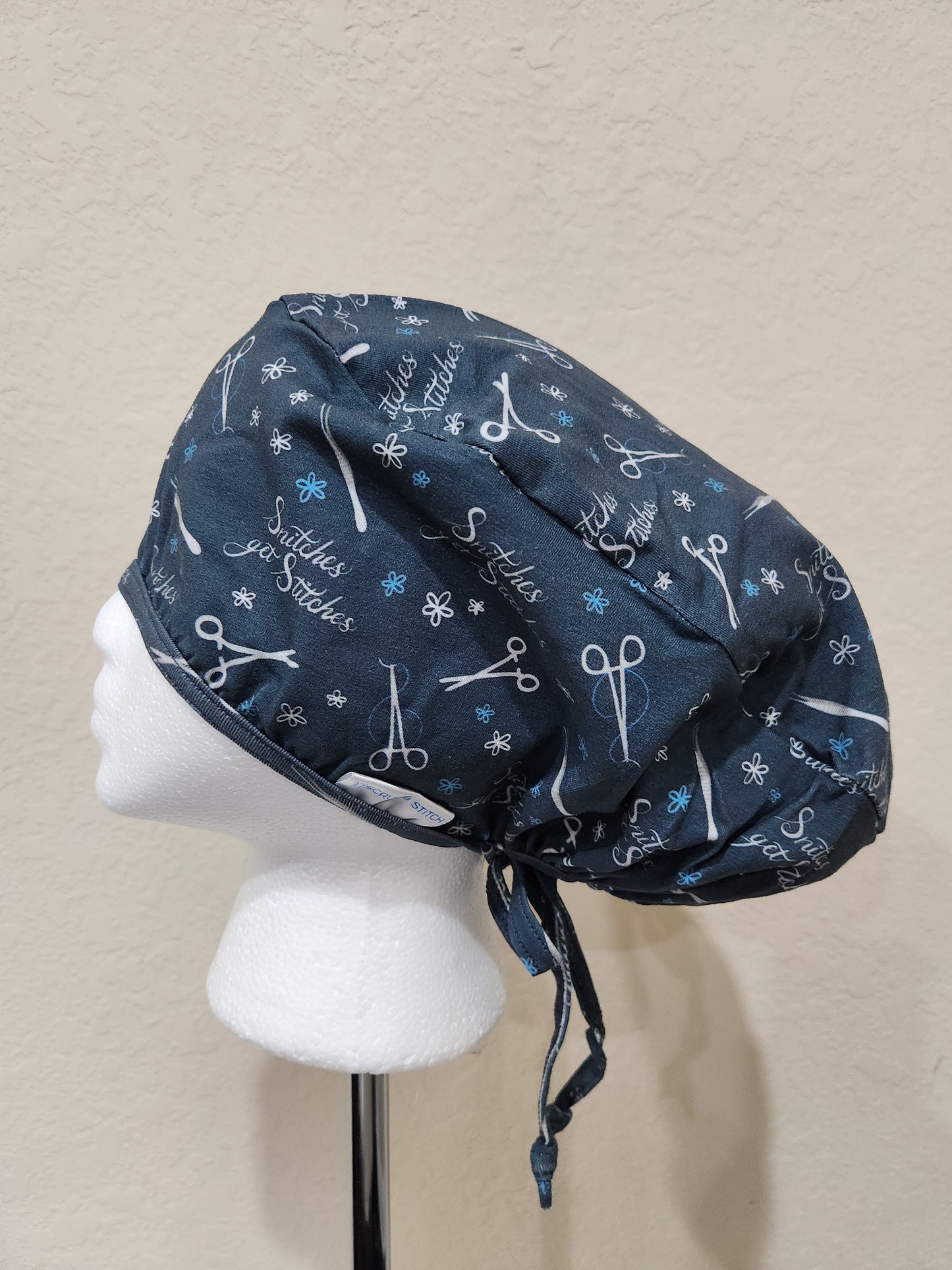 Snitches get Stitches - Ponytail Scrub Cap