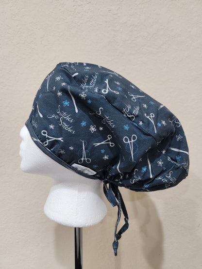 Snitches get Stitches - Ponytail Scrub Cap