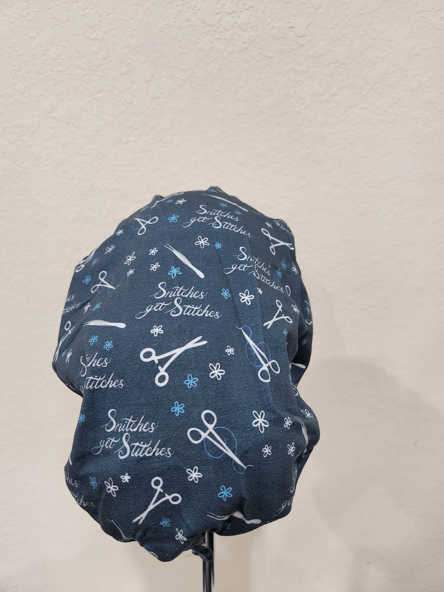 Snitches get Stitches - Ponytail Scrub Cap