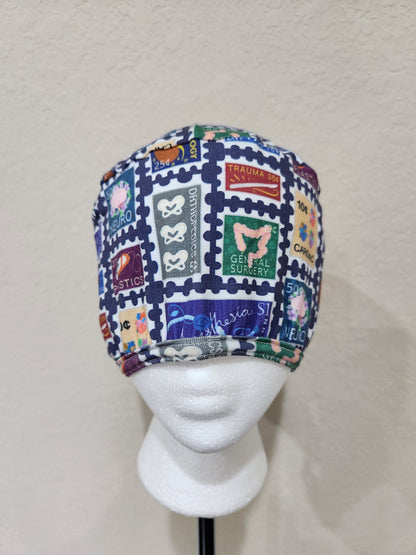Surgical Stamps - Ponytail Scrub Cap