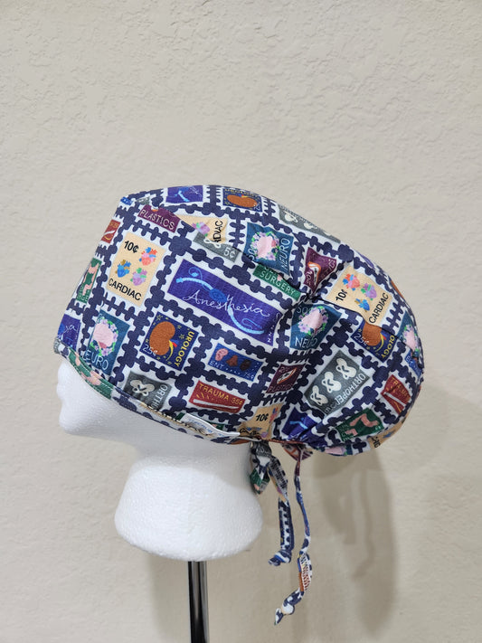 Surgical Stamps - Ponytail Scrub Cap